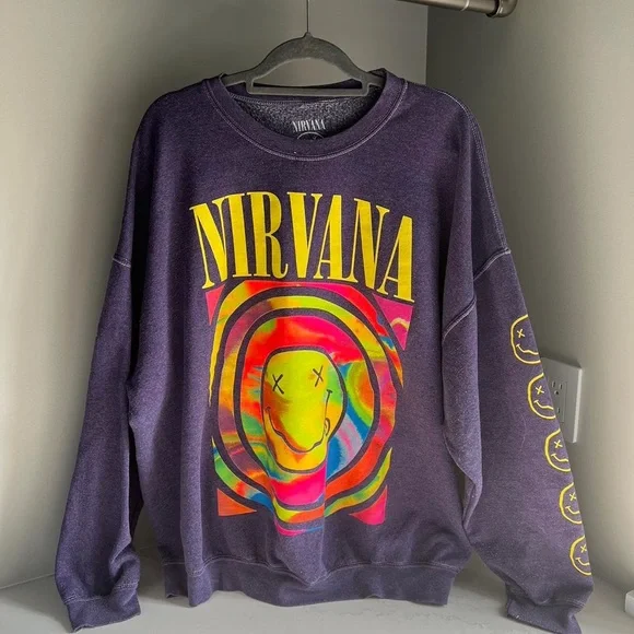 Urban Outfitters | Tops | Purple Urban Outfitters Nirvana Hoodie